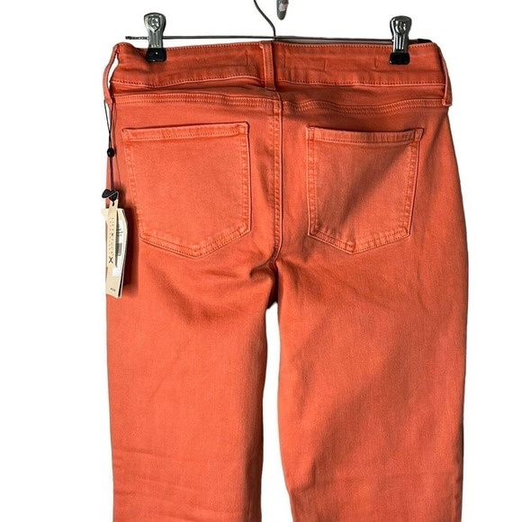NYDJ Sz 0 Marilyn Ankle Straight Jeans Lift Tuck Technology Stretch Coral NEW - Picture 7 of 16
